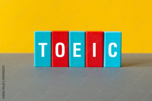 Toeic - word concept on cubes